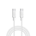 Cabo USB Universal Compatível Type-C a Type-C (1,2 Metros) Branco – 3A