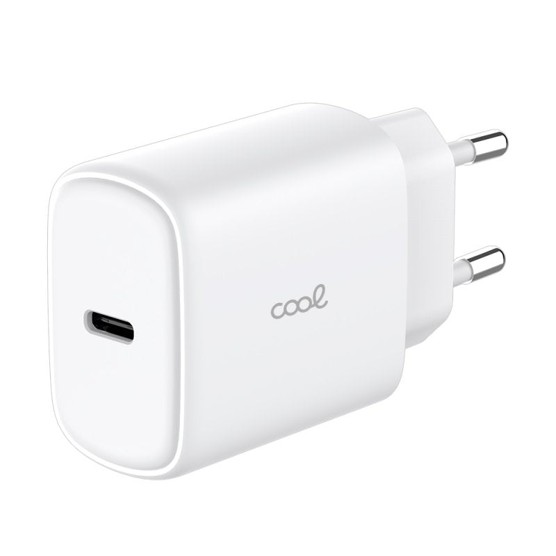 Carregador de Rede Rápido Universal (PD) Tipo-C 25W Branco + Cabo Tipo-C para Lightning
